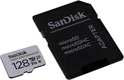 Карта памяти SanDisk SDSQQNR-128G-GN6IA microSDXC Memory Card 128Gb UHS-I U3 V30 + microSD--> SD  Adapter