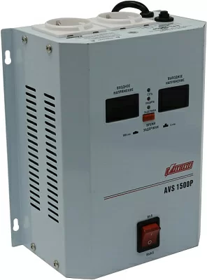 Стабилизатор Powerman AVS 1500 P (вх.110-260V вых.220V ± 8%  1500VA 2 розетки Euro)