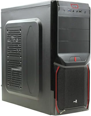 Корпус Miditower Aerocool V3X Advance (Devil)Red Ed. Black ATX 500W (24+2x4+6пин)