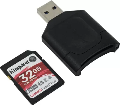 Карта памяти Kingston MLPR2/32GB SDHC Memory Card 32Gb V90 UHS-II U3 +  Card Reader