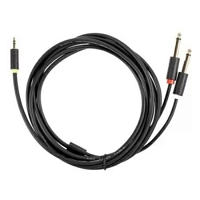 Telecom <TAV6168-3M> Кабель  Jack3.5-M --> 2xJack6.35-M 3м