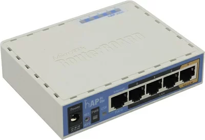 Маршрутизатор MikroTik RB952Ui-5ac2nD RouterBOARD hAP ac lite (4UTP 100Mbps  1WAN  802.11a/b/g/n/ac 1xUSB  1.5dBi)