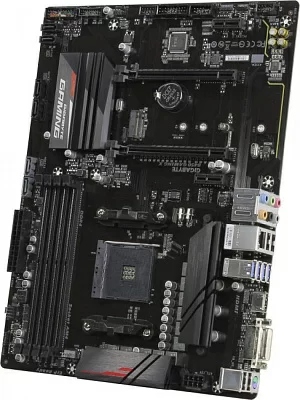 Мат. плата GIGABYTE B450 GAMING X (RTL) AM4 B450 PCI-E DVI+HDMI GbLAN  SATA  RAID ATX  4DDR4