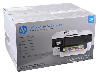 Комбайн HP OfficeJet PRO 7720 AiO <Y0S18A> (A3 512Mb LCD 22стр/мин МФУ факс  USB2.0 WiFi  сетевойдвуст.печатьDADF)