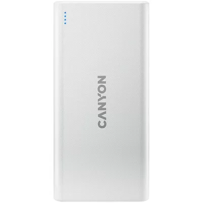 Внешний аккумулятор CANYON <CNE-CPB1006W> White  (2xUSB 2.1A  10000mAh)