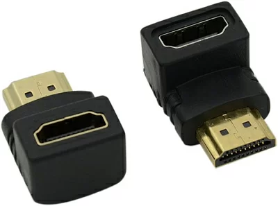 Переходник HDMI 19F ->  HDMI  19M Г-образный  270°