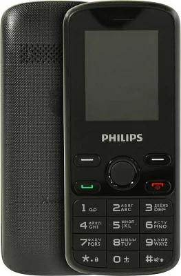 Телефон Philips Xenium E111 Black (DualBand 1.77" 160x128 GSM+BT microSD 68г)