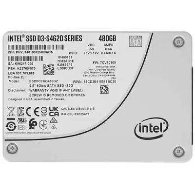 Накопитель SSD 480 Gb SATA 6Gb/s Intel D3-S4620 Series <SSDSC2KG480GZ01>  2.5"