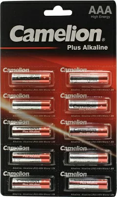 Батарея питания Camelion LR03-BP1x10P Size "AAA" 1.5V щелочной (alkaline) уп.10шт