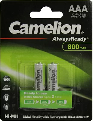 Аккумулятор Camelion NH-AAA800ARBP2 (1.2V 800mAh) NiMH Size "AAA" уп 2 шт