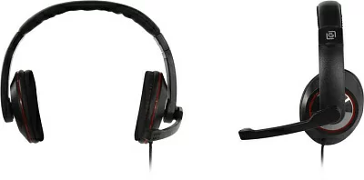 Наушники с микрофоном OKLICK  HS-L390G Black-Red (шнур 1.8м) 1100413