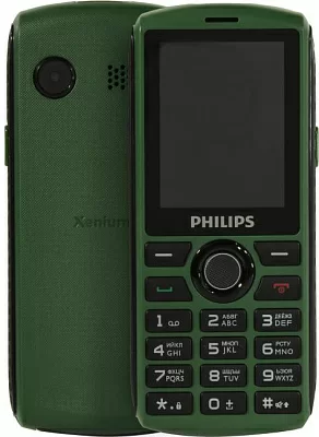 Телефон Philips Xenium E218 Green (DualBand 2.4" 320x240  GSM+BT  microSD 0.3Mpx 142г)