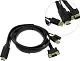 Telecom TA675-1.8м Кабель-переходник HDMI (M)--> VGA(M)+audio питание  USB