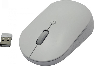 Манипулятор Xiaomi Mi Dual Mode Wireless Mouse Silent Edition HLK4040GL White  (RTL)  Bluetooth 6btn+Roll беспроводная