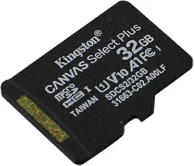 Карта памяти Kingston SDCS2/32GBSP microSDHC Memory Card 32Gb  A1 V10 UHS-I  U1