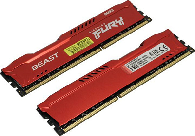 Модуль памяти Kingston Fury Beast KF318C10BRK2/16 DDR3 DIMM 16Gb KIT 2*8Gb PC3-15000 CL10