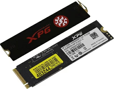 Накопитель SSD 512 Gb M.2 2280 M ADATA XPG SX6000 Lite  <ASX6000LNP-512GT-C> 3D  TLC