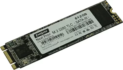 Модуль памяти SSD 512 Gb M.2 2280 B&M 6Gb/s Exegate Next Pro+  EX280473RUS 3D TLC (OEM)