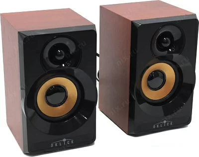 Колонки OKLICK OK-161 Dark Wooden (2x3W питание от USB) 358267