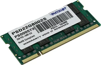 Модуль памяти Patriot PSD22G8002S DDR2 SODIMM 2Gb PC2-6400 1.8v  200-pinCL6 (for NoteBook)