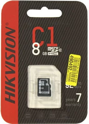 Карта памяти HIKVISION HS-TF-C1-8G microSDHC Memory Card 8Gb Class10