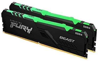 Модуль памяти Kingston Fury Beast RGB KF426C16BBAK2/16 DDR4 DIMM 16Gb  KIT  2*8Gb PC4-21300 CL16