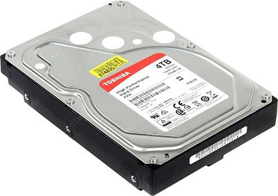 Жёсткий диск HDD 4 Tb SATA 6Gb/s Toshiba X300 HDWE140EZSTA (RTL) 3.5" 7200rpm 128Mb