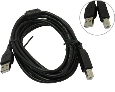 Cablexpert CCF-USB2-AMBM-10 Кабель USB 2.0  A-->B 3м 1 фильтр