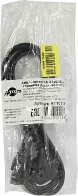 ATCOM <AT10118> Кабель компьютер - розетка 220V 1.8м  Европейский стандарт  Г-образный