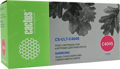 Картридж Cactus CS-CLT-C404S Cyan  для Samsung  SL-C430/C430W/C480/C480W/C480FW