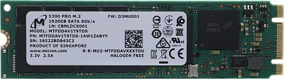 Накопитель SSD 1.92 Tb M.2 2280 B&M 6Gb/s Micron 5300 PRO MTFDDAV1T9TDS-1AW1ZABYY 3D  TLC