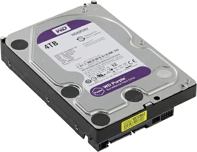 Жёсткий диск HDD 4 Tb SATA 6Gb/s Western Digital Purple WD40PURZ 3.5" 5400rpm 64Mb