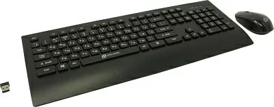 Комплект OKLICK Wireless Keyboard & Optical Mouse 222M Black (Кл-ра USBFM+Мышь 3кн Roll FMUSB) 1091368