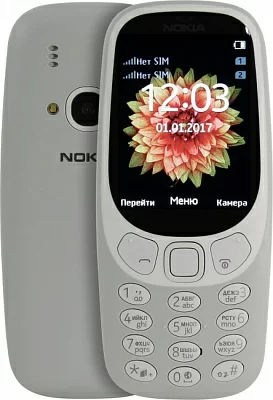 Телефон NOKIA 3310 DS TA-1030 Grey (DualBand 2.4" 320x240 GPRS+BT  microSD 2Mpx  S30+)