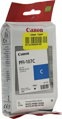 Чернильница Canon PFI-107C  Cyan для  iPF670/680/685/770/780/785