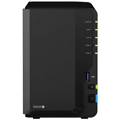 Сетевое хранилище Synology <DS220+> Disk Station (2x3.5/2.5"HDD/SSD SATA  RAID  0/1/JBOD 2xGbLAN 2xUSB3.0)