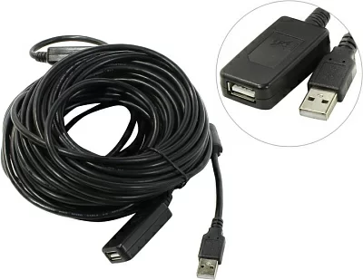 Кабель удлинительный активный USB 2.0-repeater A-->A 20м