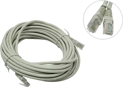 Кабель Patch Cord  UTP кат.5e 10м серый