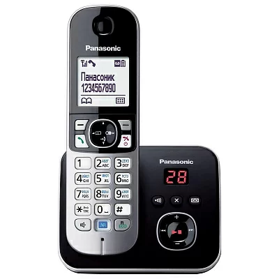 Panasonic KX-TG6821RUB <Black> р/телефон (трубка  с ЖК диспл.DECT А/Отв)