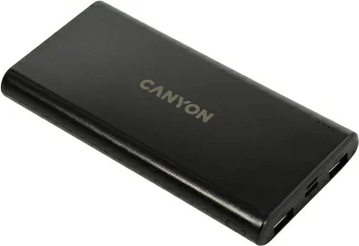 Внешний аккумулятор CANYON <CNE-CPB1006B> Black (2xUSB 2.1A  10000mAh)