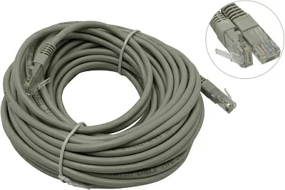 Кабель Patch Cord  UTP  кат.5e 15м серый