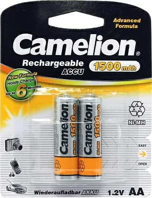 Аккумулятор Camelion NH-AA1500-2 (1.2V 1500mAh) NiMH Size "AA" уп.2 шт