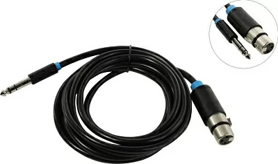 Vention BBEBI Кабель- переходник  Jack6.3-M  --> XLR-F  3м