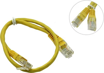 Кабель Patch Cord UTP кат.5e 0.5м  жёлтый