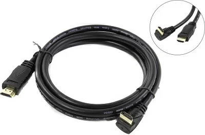 VCOM CG523-1.8м Кабель HDMI to HDMI (19M -19M) 1.8м  ver2.0 Г-образный  коннектор