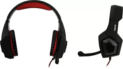 Наушники с микрофоном SVEN AP-U880MV <Black-Red> (с  регулятором  громкости шнур 2.2м)