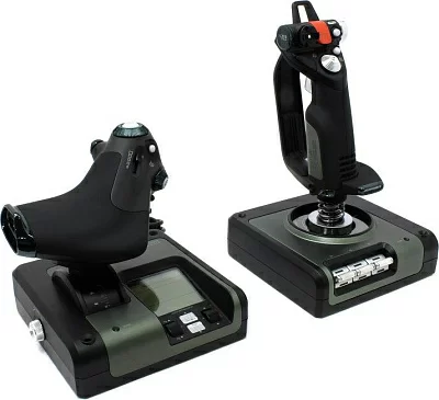 Джойстик Logitech X52 Pro Flight Control System (9кн. 2x 8 поз.перекл. РУД  USB2.0) 945-000003