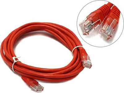 Кабель Patch Cord  UTP  кат.5e 3м красный