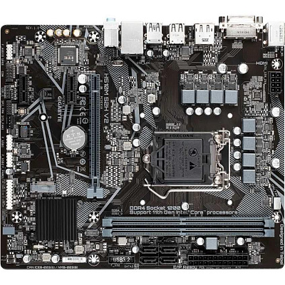 Мат. плата GIGABYTE H510M S2H V2 (RTL) LGA1200 <H510> PCI-E DVI+HDMI+DP  GbLAN SATA MicroATX 2DDR4