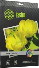 Cactus CS-Mixpack (A4 10 листов) Набор бумаги различной плотности и фактуры